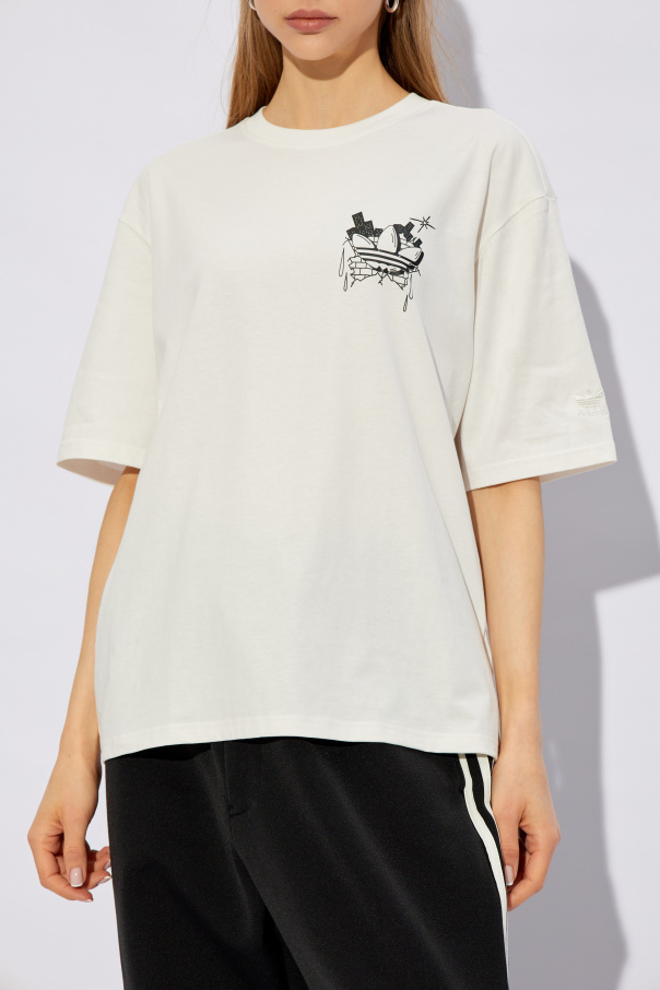 【公式】アクセサリーの激安通販 shirt ADIDAS Originals - White Printed T - adidas nmd salmon ウェア